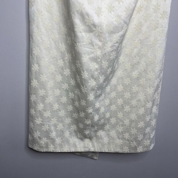 C/MEO Collective Elate Midi Dress Women Large Pale Yellow Floral Brocade Sheath - Picture 10 of 13